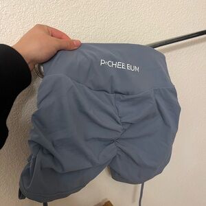 PoCHEE BUM Blue & white Ruched Shorts